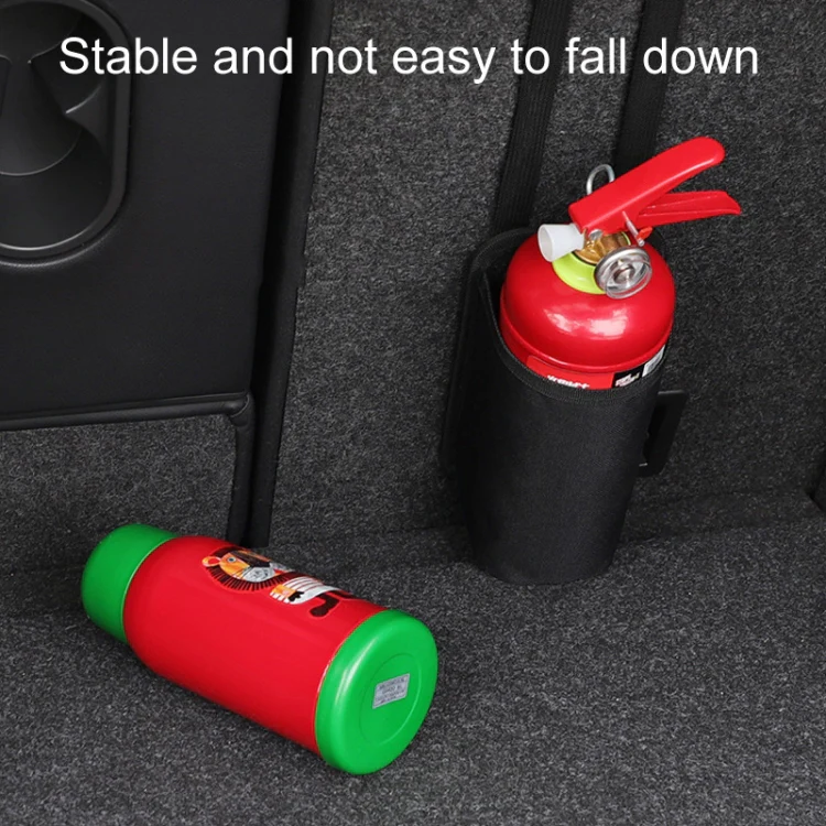 Large Car Fire Extinguisher Storage Bag Auto Seatback Bag Cup Holder - Image 6