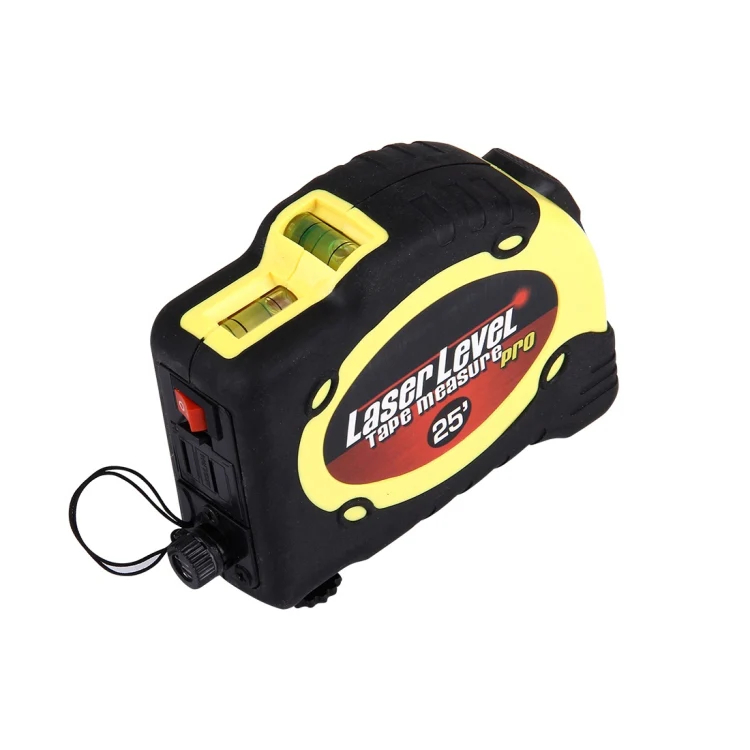 Laser Level with Tape Measure Pro (25 feet) & Belt Clip / Can be Attached to Tripod(Yellow) - Image 2