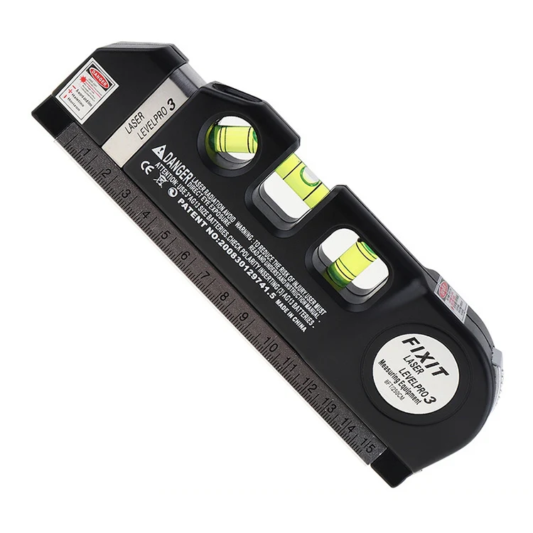 Laser Level with Tape Measure Pro 3 (250cm), LV-03(Black) - Image 2