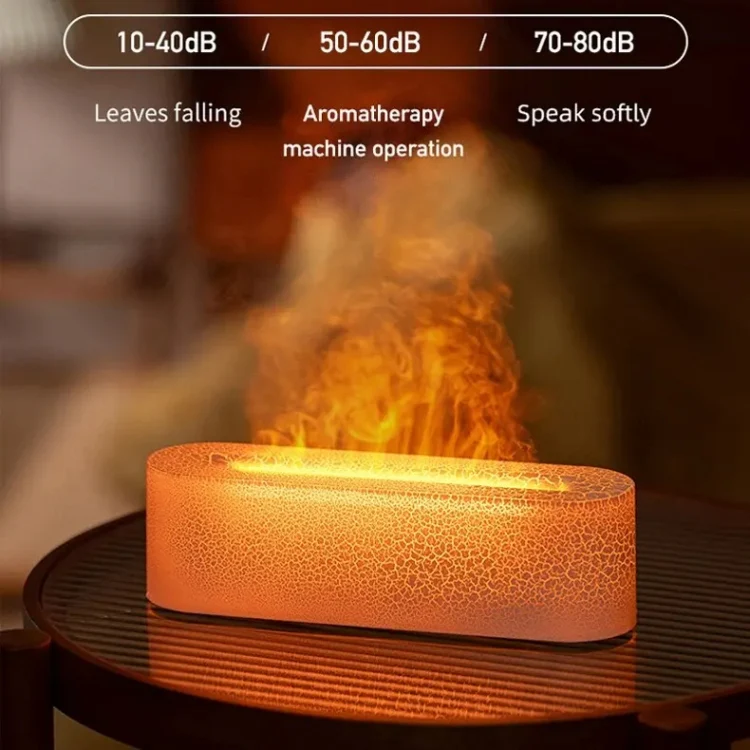 Lava Flame Aromatherapy Machine Air Atomizing Humidifier With Colorful Light, Model: DQ709 PRO Black - Image 6