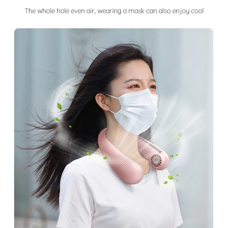 Lazy Hanging Neck Fan Bladeless Silent Sports Fan,Model: T36 Black 3000 mAh - Image 5