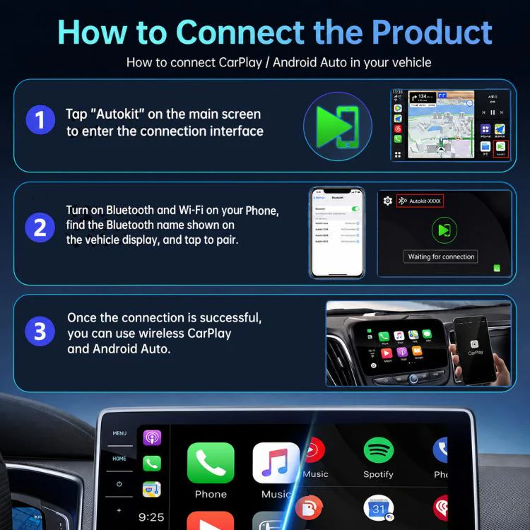 LC969D Car Baby Monitor Night Vision HD Smart Camera, Spec: CarPlay Box + Camera - Image 11