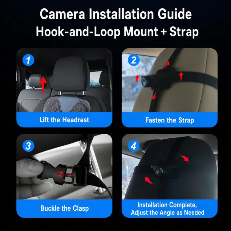 LC969D Car Baby Monitor Night Vision HD Smart Camera, Spec: CarPlay Box + Camera - Image 9