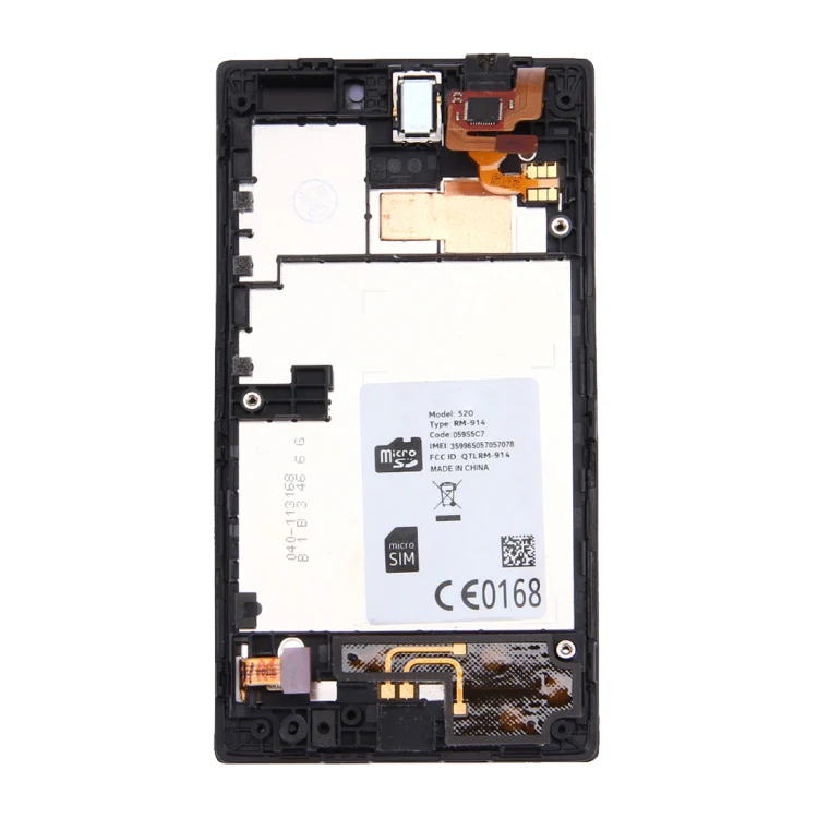 LCD Display + Touch Panel with Frame for Nokia Lumia 520(Black) - Image 3