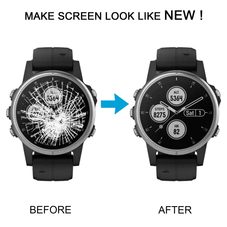LCD Screen and Digitizer Full Assembly With Frame for Garmin Fenix 5S Plus Sapphire Version (Black) - Image 7