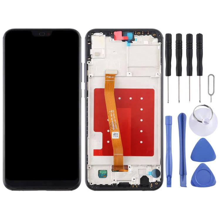 LCD Screen and Digitizer Full Assembly with Frame for Huawei P20 Lite / Nova 3e(Black) - Image 2
