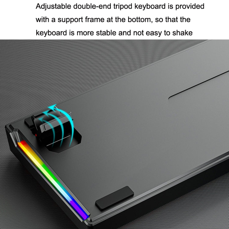 LEAVEN K620 61 Keys Hot Plug-in Glowing Game Wired Mechanical Keyboard, Cable Length: 1.8m, Color: White Black Green Shaft - Image 4