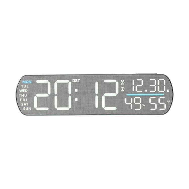 LED Digital Alarm Clock With Temperature Display DST Dual Alarm 6665B Fabric Texture - Image 2