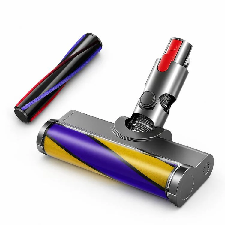 LED Fluffy Slim Set For Dyson V7 V8 V10 V11 V15 Soft Cleaner Head With Carbon Fiber Bristle Roller Kit