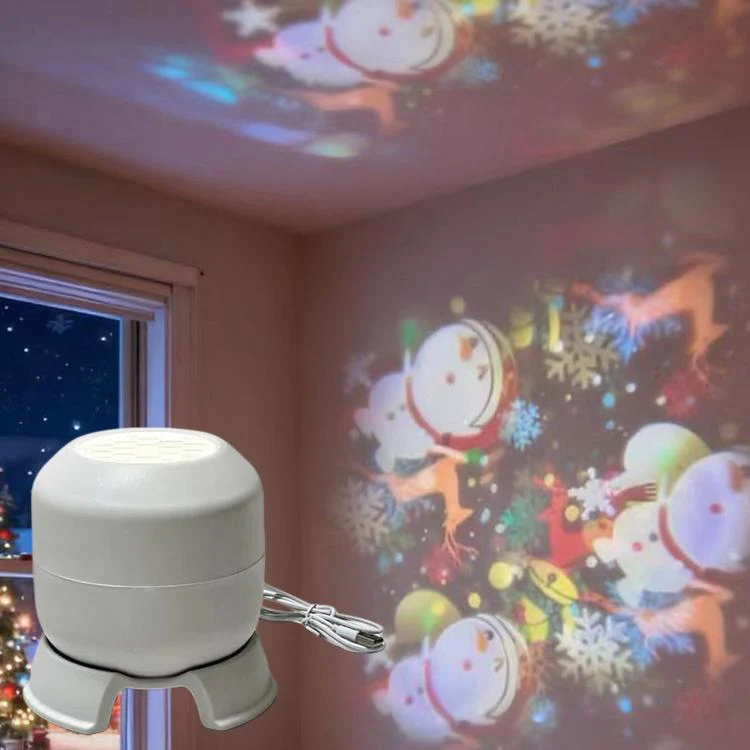 LED Projector Light 16 Patterns Rotating Stage Lamp With Adjustable Base, Style: Plug-in Christmas Series
