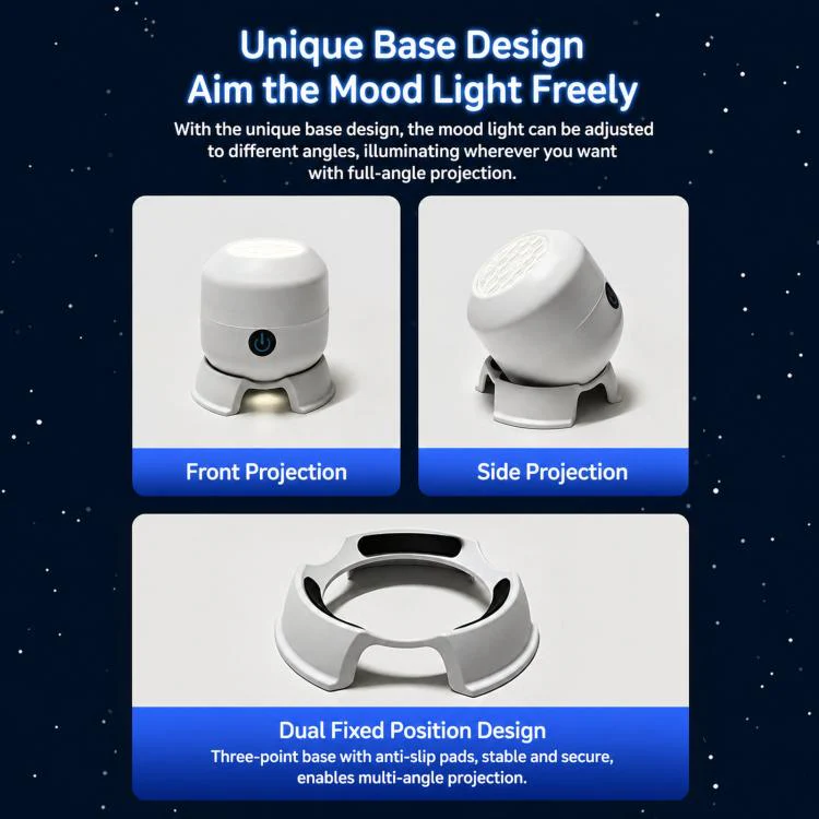 LED Projector Light 16 Patterns Rotating Stage Lamp With Adjustable Base, Style: Plug-in Snowflake Series - Image 5