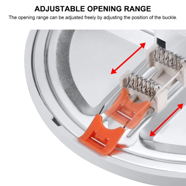 LED Round Ultra-thin Downlight Adjustable Recessed Panel Light, Power Source: 8W(Warm Light) - Image 6