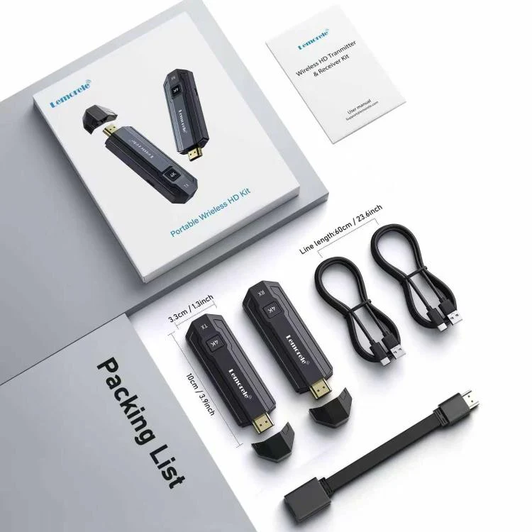 Lemorele P50 1 Receiver 8 Transmitters HDMI-compatible Wireless Set 4K 50M WiFi Presentation Adapter - Image 6