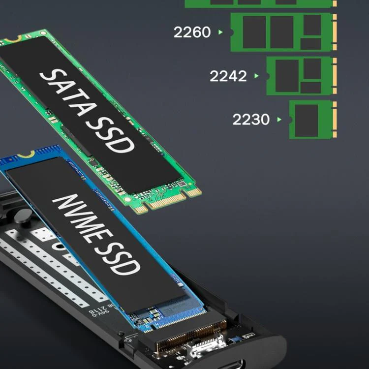 Lemorele SD2L Dual-Bay M.2 Enclosure NVMe SATA 10Gbps High-Speed Adapter - Image 4