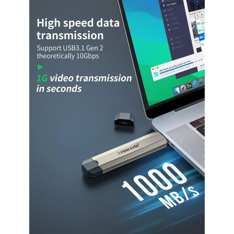 Lemorele SD3L M.2 NVMe SSD M Key PCIe External Tool-Free SSD Enclosure - Image 3