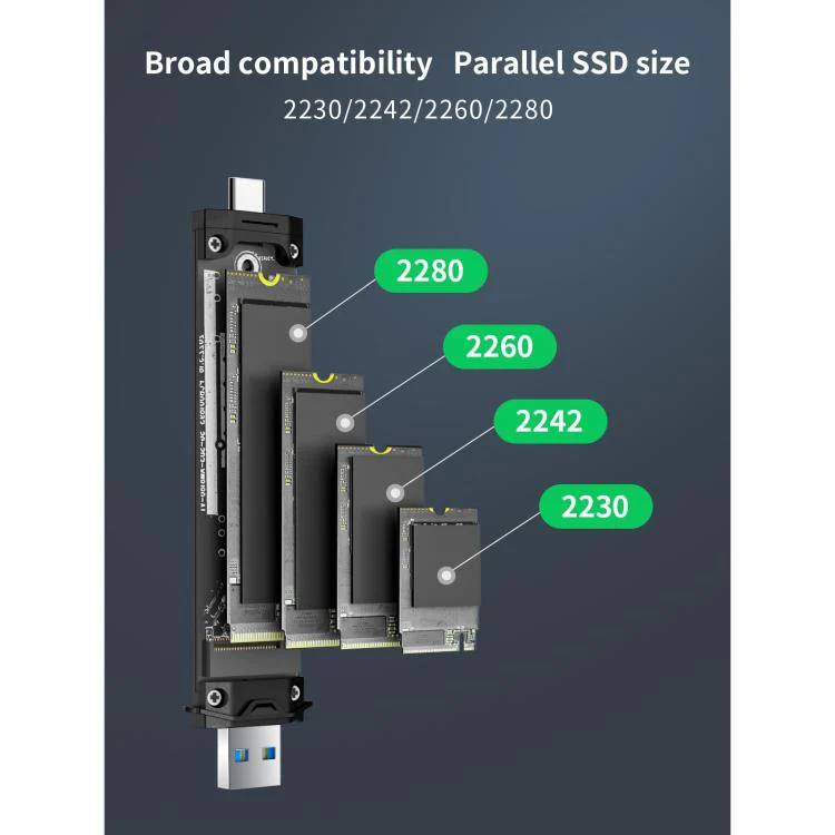 Lemorele SD3L M.2 NVMe SSD M Key PCIe External Tool-Free SSD Enclosure - Image 4