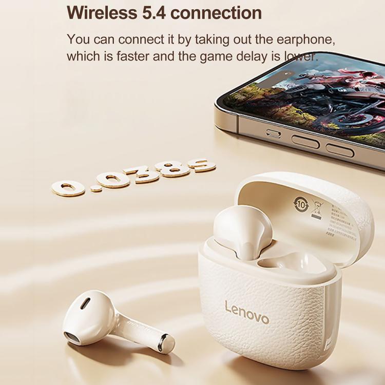Lenovo EA166 TWS ENC Noise Reduction Semi-in-ear Wireless Bluetooth Earphone(Beige) - Image 5