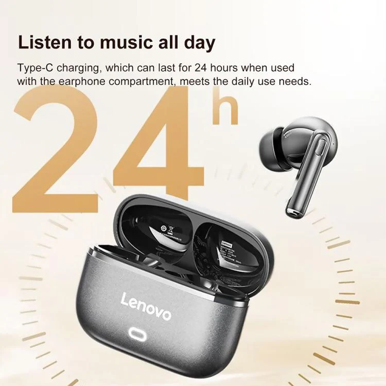 Lenovo EA269 TWS ENC Noise Reduction Semi-in-ear Wireless Bluetooth Earphone(Grey) - Image 8