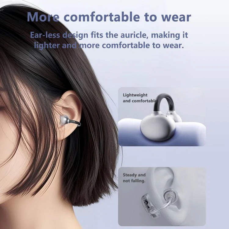 Lenovo EA419 Open Ear Clip-On True Wireless Bluetooth Earphone(Black) - Image 4