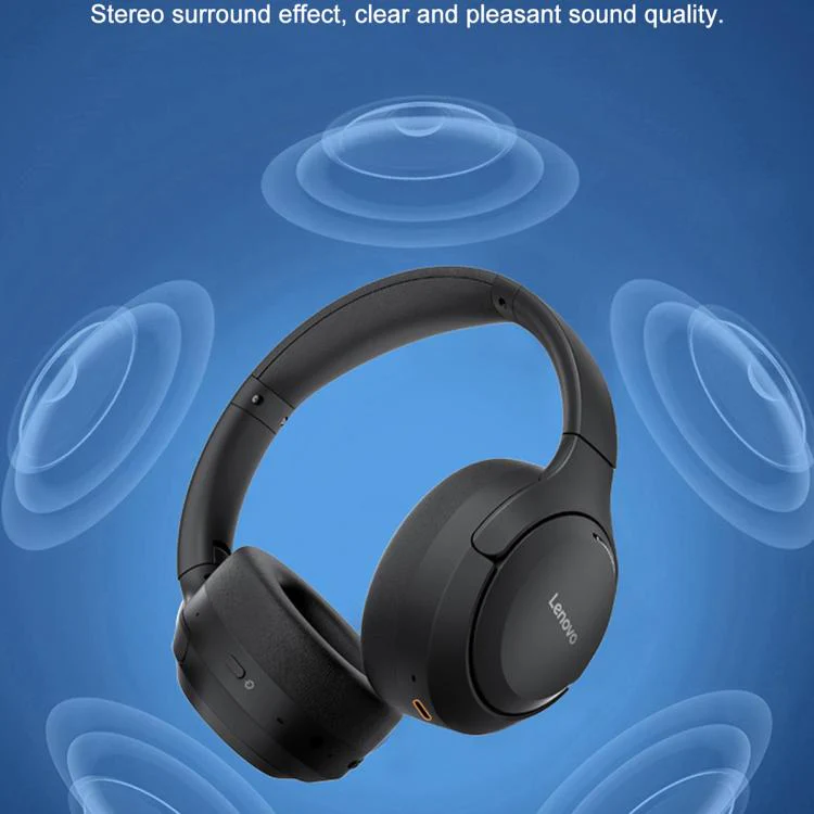 Lenovo EB325 Over-ear Dual-mode Smart Noise Reduction Bluetooth Earphone(Dark Black) - Image 4