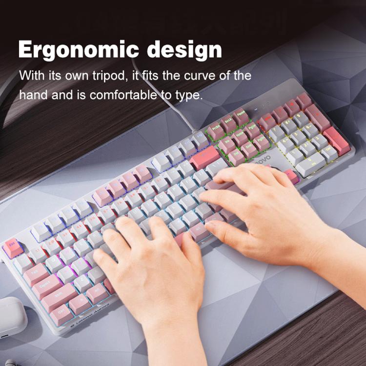 Lenovo GK10 RGB 104 Keys Wired Mechanical Keyboard, Type:Blue Axis(Cherry White) - Image 7