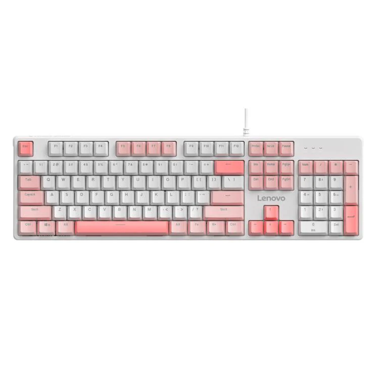 Lenovo GK10 RGB 104 Keys Wired Mechanical Keyboard, Type:Red Axis(Cherry White)