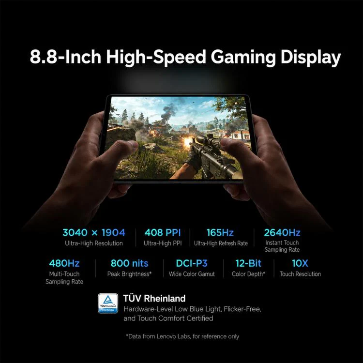 Lenovo LEGION Y700 Gen5 2026 Football Limited Ed. 8.8 inch AI Gaming WIFI Tablet, 16GB+512GB, Android 16, Qualcomm Snapdragon 8 Elite Gen5, US Plug(Green) - Image 8