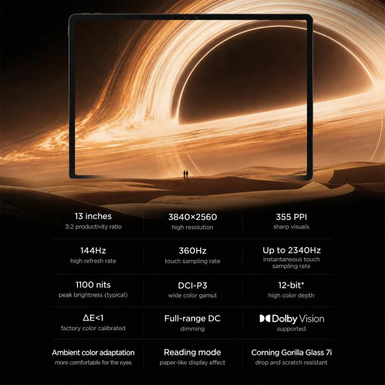 Lenovo LEGION Y900 13 AI Tablet, 13 inch Wi-Fi, 12GB+256GB, Android 16, Snapdragon 8 Elite Octa Core, US Plug (Purple) - Image 6