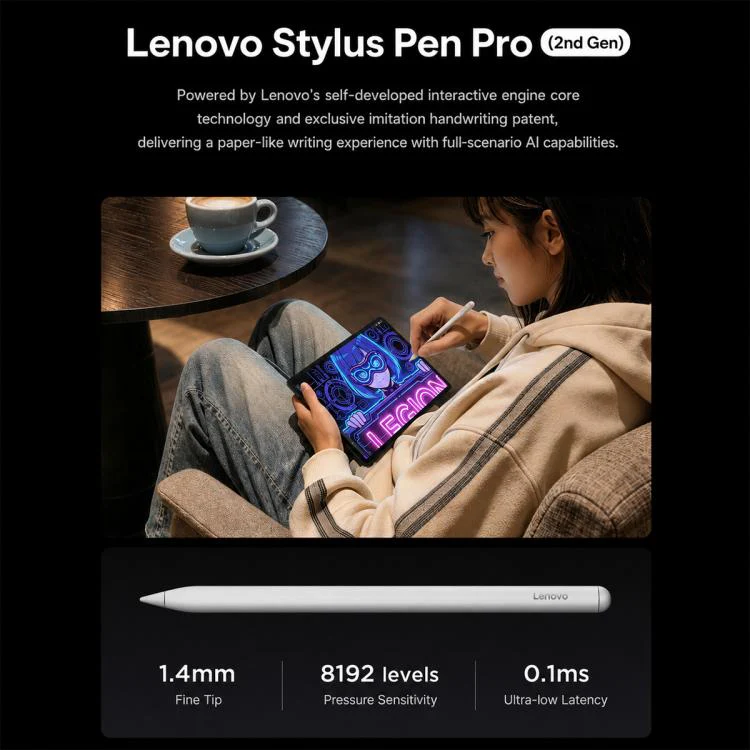 Lenovo LEGION Y900 13 AI Tablet, 13 inch Wi-Fi, 8GB+256GB, Android 16, Snapdragon 8 Elite Octa Core, US Plug (White) - Image 9