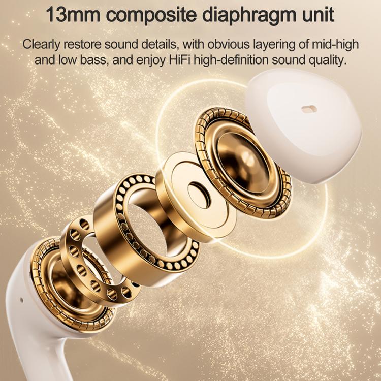Lenovo TA120 TWS AI Noise Reduction Semi-in-ear Wireless Bluetooth Earphone(Beige) - Image 3