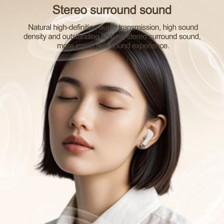 Lenovo TA120 TWS AI Noise Reduction Semi-in-ear Wireless Bluetooth Earphone(Beige) - Image 4