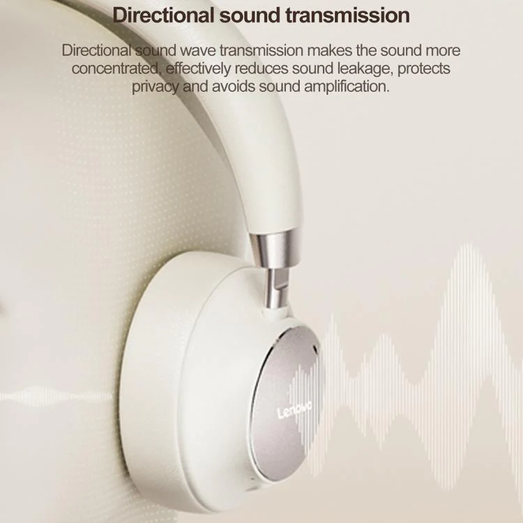 Lenovo TB300 Over-ear Dual-mode Smart Noise Reduction Bluetooth Earphone(Dark Black) - Image 5