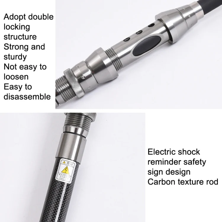 LEO 27593 Carbon Mini Fishing Rod Shrink Handle Throwing Poles, Length: 1.8m - Image 6
