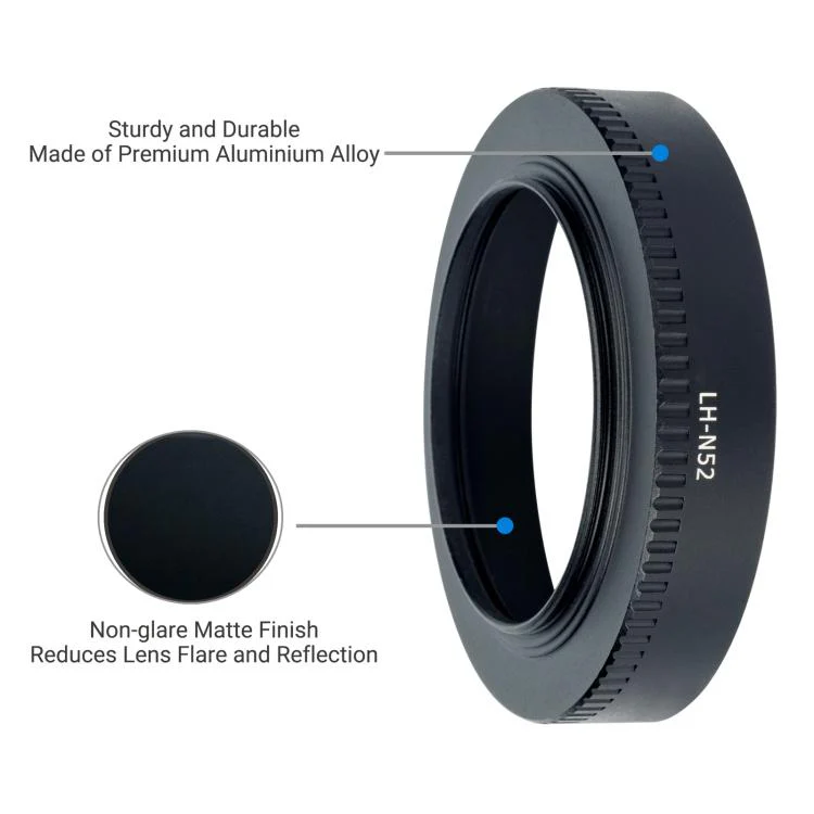 LH-N52 Lens Hood Shade for Nikon Z 28mm F2.8/Z 40mm F2 lens (Black) - Image 3