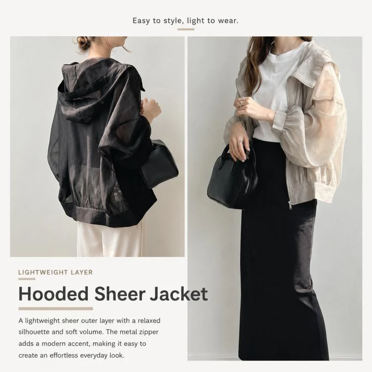 Lightweight Hooded Sun Protection Women Coat, Size:Free Size(White) - Image 8