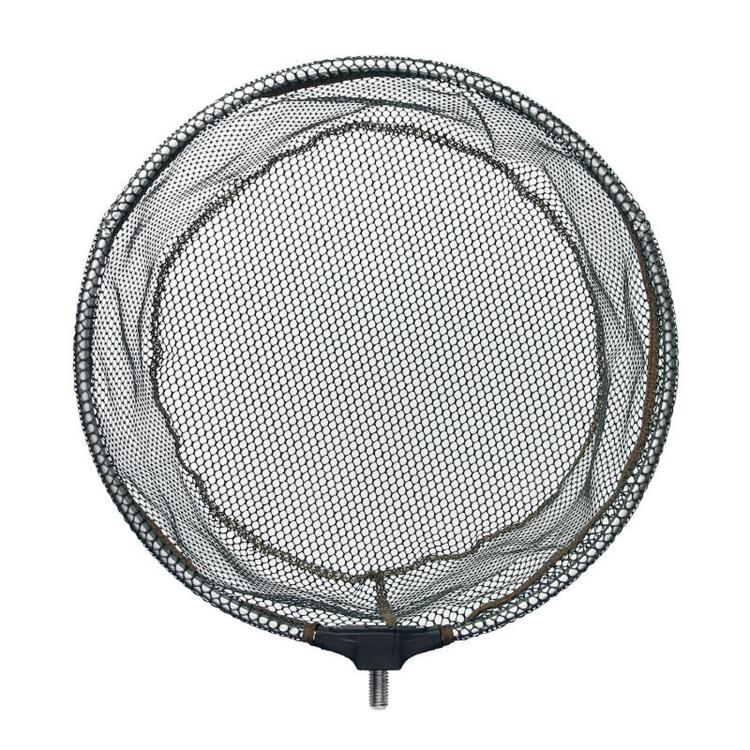 LINNHUE Foldable Rubber Coated Fishing Landing Net Head Anti-Snag Aluminum Alloy Frame Fly Fishing Mesh, Spec: 40cm(Black)