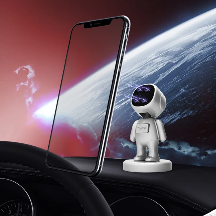 Little People Shape Car Adjustable Magnetic Mobile Phone Holder Bracket (White) - Image 12