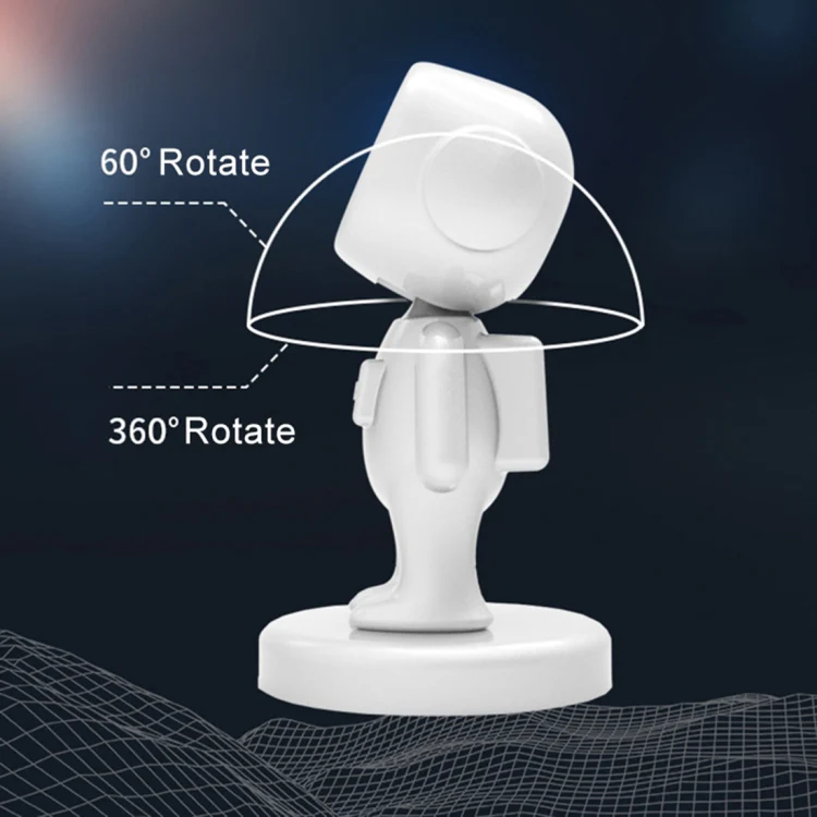 Little People Shape Car Adjustable Magnetic Mobile Phone Holder Bracket (White) - Image 4