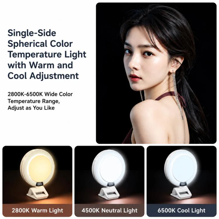 Live Streaming Photography 3 Color Temperatures RGB Fill Light(White) - Image 8