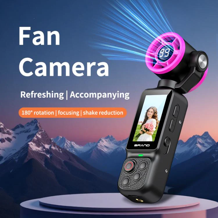 LK-035 Fan Gimbal Pocket Camera 1.97 inch 1080P HD Vlog Video Cam(Green) - Image 4