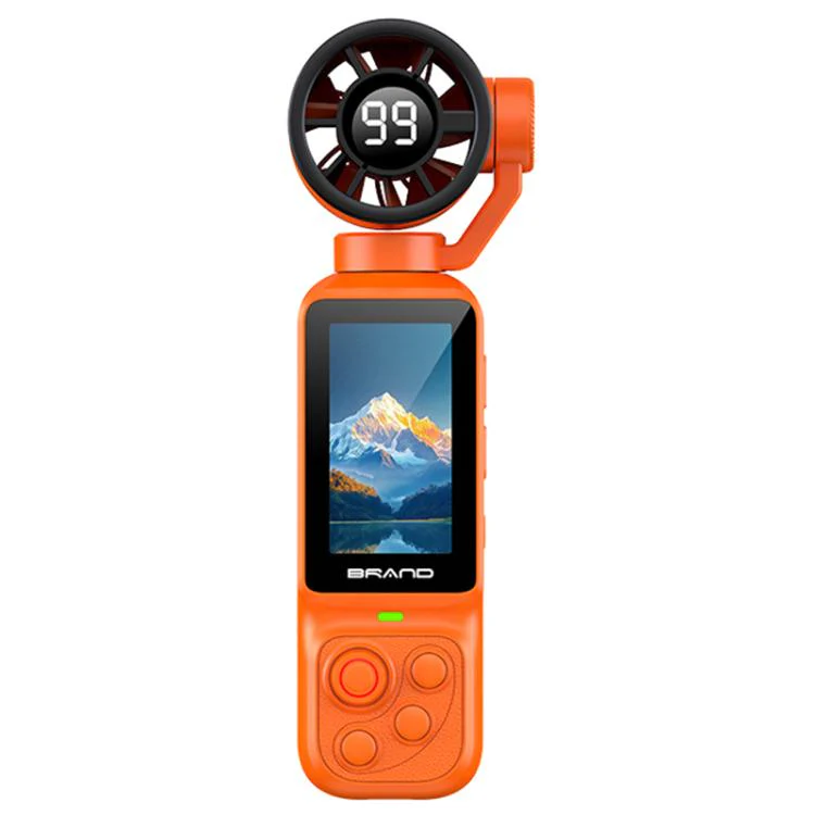 LK-035 Fan Gimbal Pocket Camera 1.97 inch 1080P HD Vlog Video Cam(Orange)