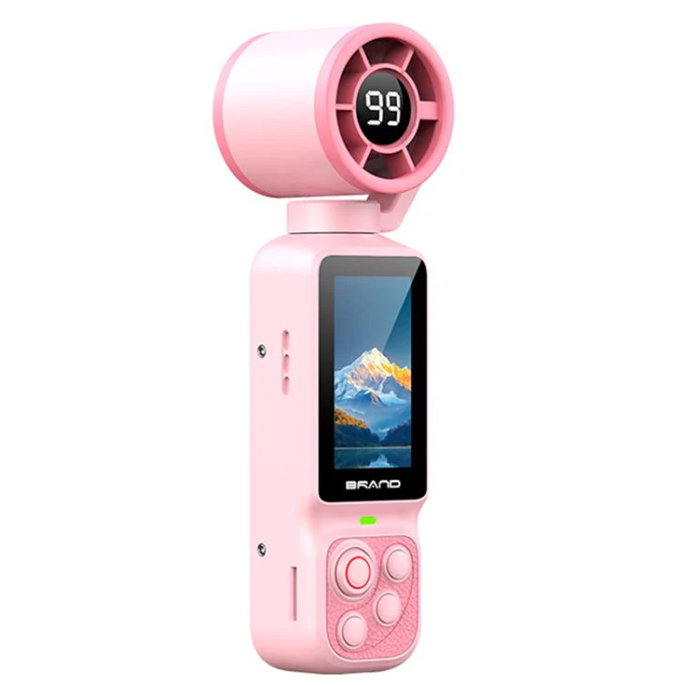 LK-035 Fan Gimbal Pocket Camera 1.97 inch 1080P HD Vlog Video Cam(Pink) - Image 2