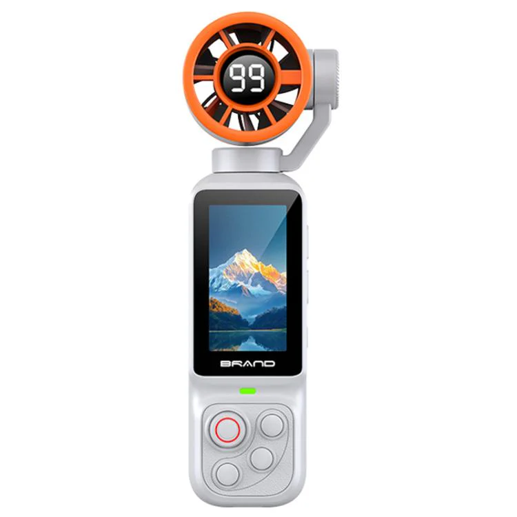 LK-035 Fan Gimbal Pocket Camera 1.97 inch 1080P HD Vlog Video Cam(White)
