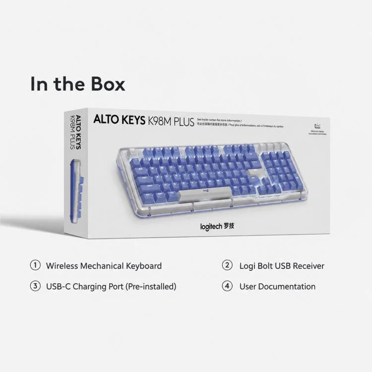 Logitech ALTO KEYS K98M Plus Custom Tri-Mode Wireless Mechanical Keyboard(Purple) - Image 13