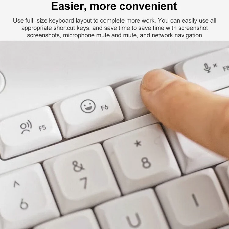Logitech K650 Wireless Bluetooth Dual Mode Silent Keyboard (White) - Image 4