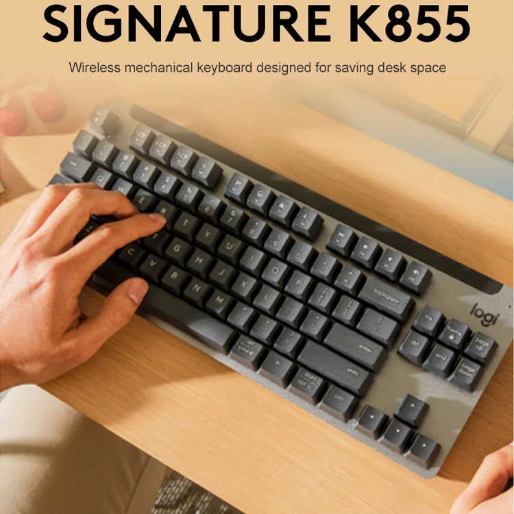 Logitech K855 Wireless Bluetooth Dual Mode Silent Mechanical Keyboard (Black) - Image 4