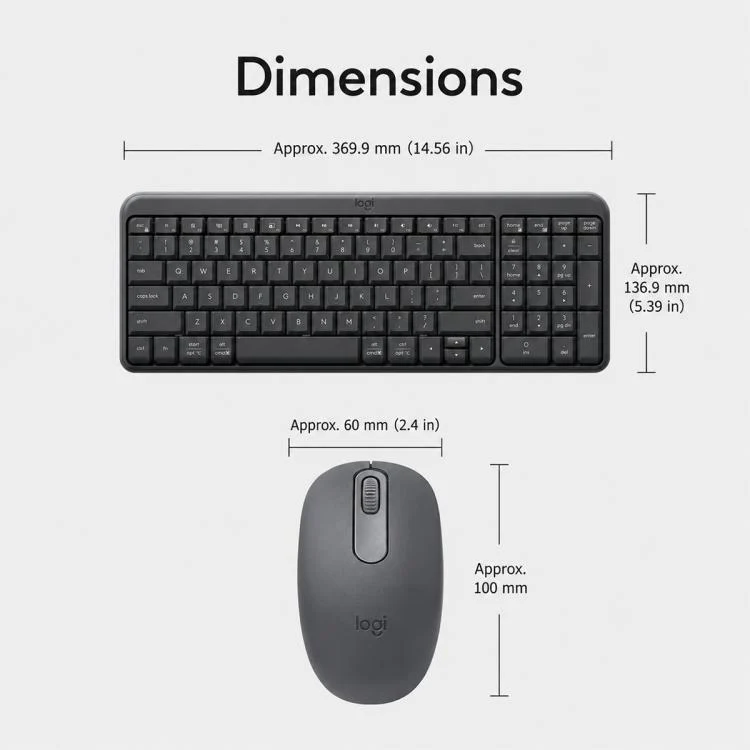 Logitech MK251 Wireless Bluetooth Keyboard and Mouse Combo(Black) - Image 11
