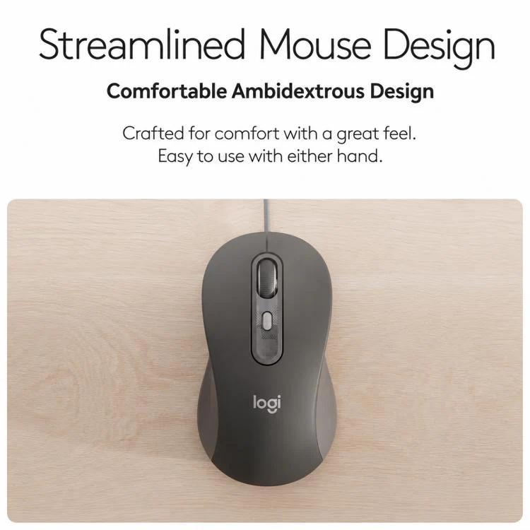 Logitech MK620 Signature Slim Wired Keyboard and Wired Mouse Combo for Business(Black) - Image 8