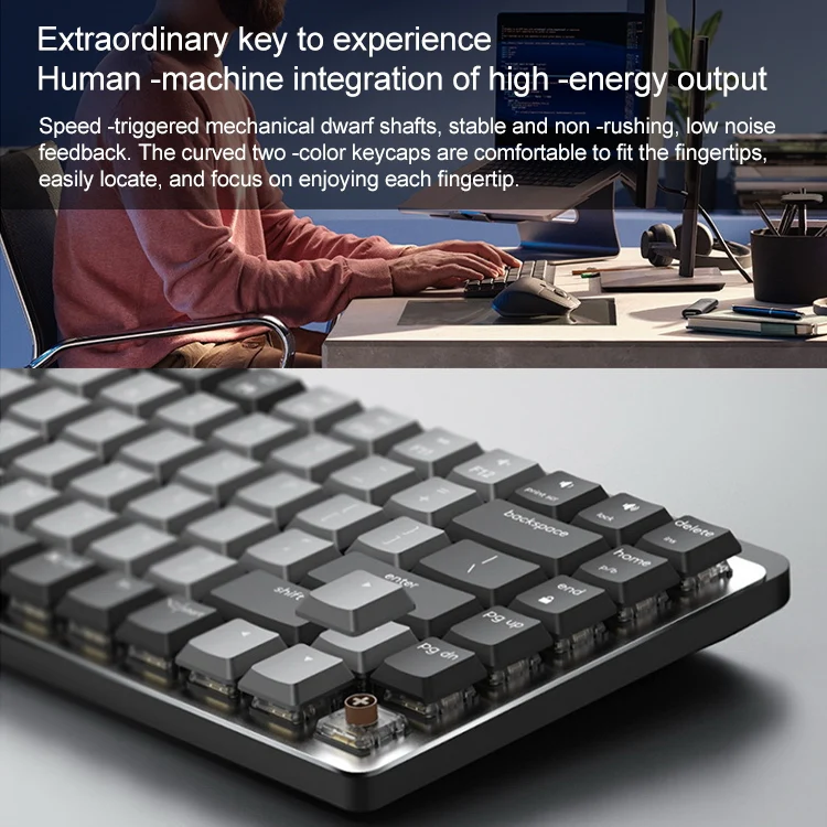 Logitech MX Mechanical Mini Wireless Bluetooth Dual Mode Keyboard with Logi Bolt USB Receiver(Brown Axis) - Image 5