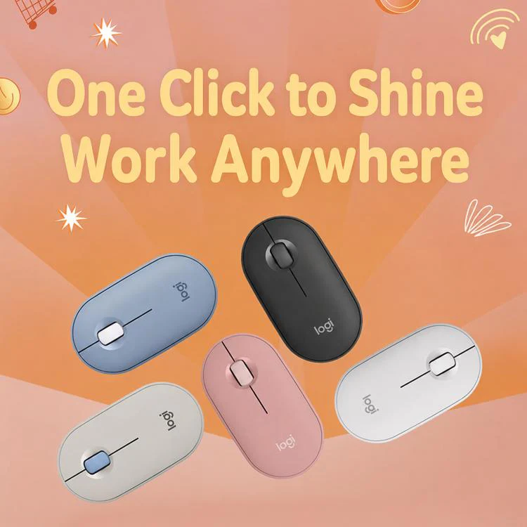 Logitech PEBBLE 2.0 M350S 4000DPI Ultra-Thin Dual-Mode Wireless Bluetooth Mouse(White) - Image 10